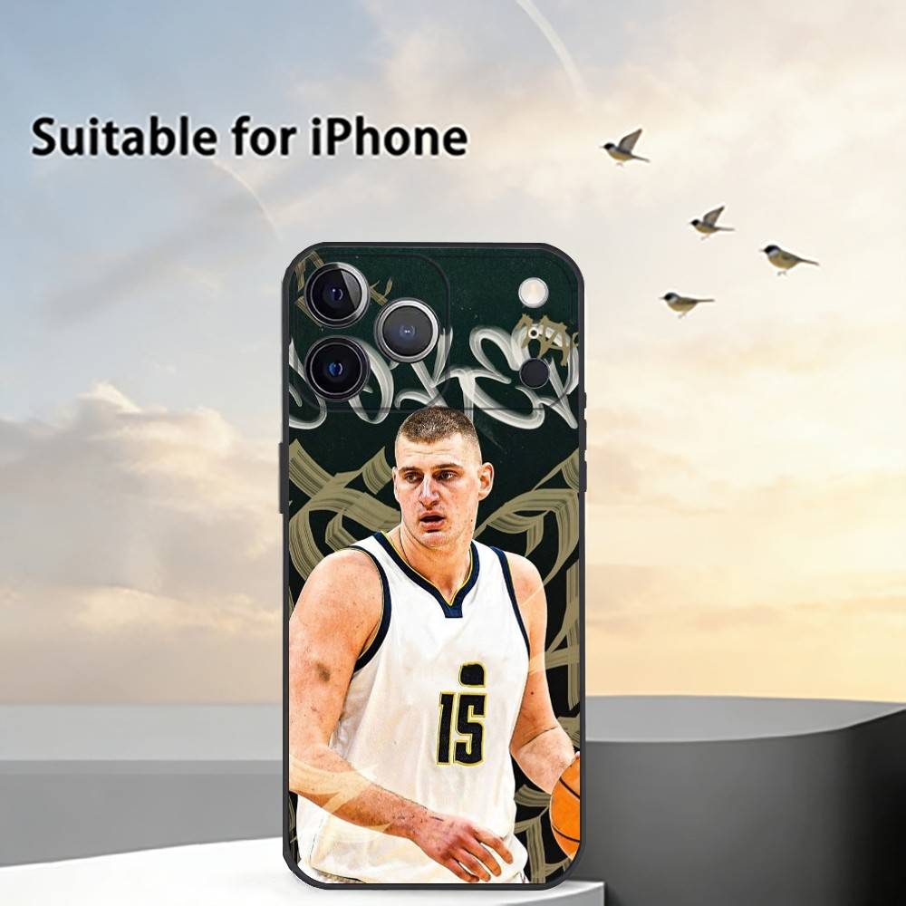 

Basketball Sport N-Nikola Jokic Phone Case For iPhone 17,16,15,14,13,12,11 Plus,Pro Max,XS,Soft Silicone Black Cover iPhone16