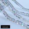Multi-Faceted Crystal Glass Square Beads: 4/6/8mm Sugar Cubes for DIY Jewelry, Loose Beading with Holes