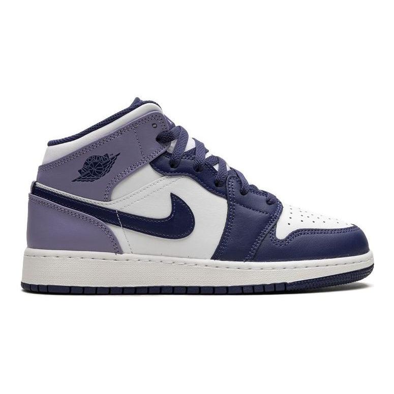 Air Jordan 1 Mid GS Sky J Purple Sneakers per Bambini Bianco Sky-J-Viola Chiaro DQ8423-515