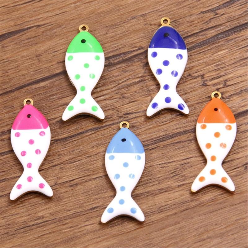 Collana con Ciondolo Pesce Reversibile Metallo Ipoallergenico Accessorio Gioielli Componenti per la Creazione di Gioielli Per Pelli Sensibili