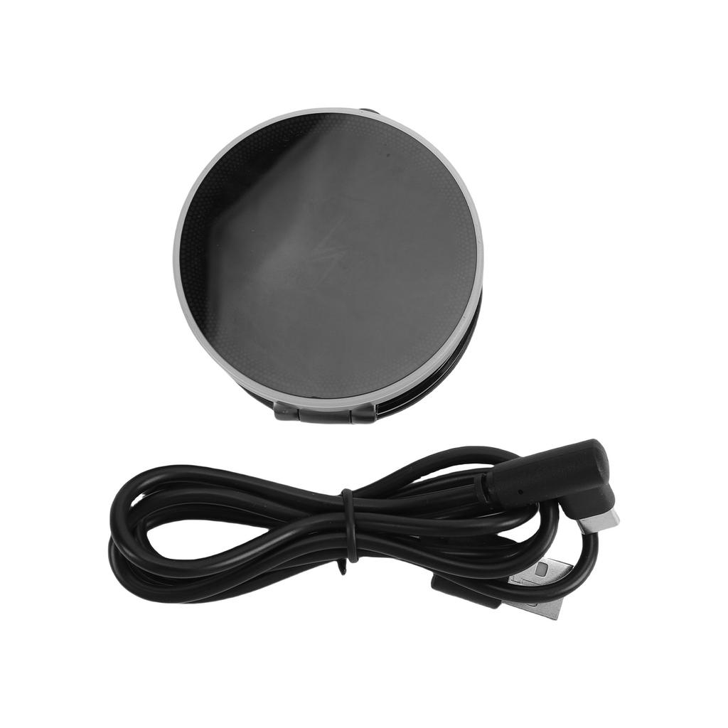 Magnetic Wireless Phone Holder, 15W Fast Charging with Suction Cup and Ambient Light, Multi Angle Adjustable Mount for