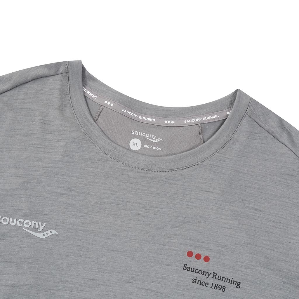 Saucony Soul Runner Series Minimalist Fashion Versatile Classic Solid Color Short Sleeve T-Shirt Men Tops SA2250ST63T-GR115