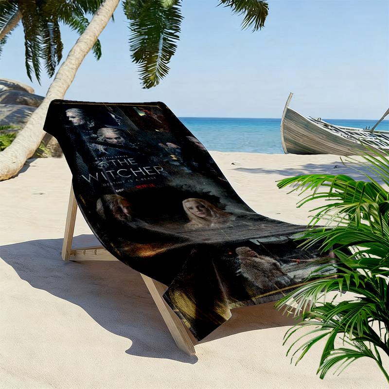 The Witcher's Fury Beach Towel Beach Soft Quick-drying Swim Towel Swim Seaside Travel and Vacation Towels Comfort Outdoor Picnic Beach Mat