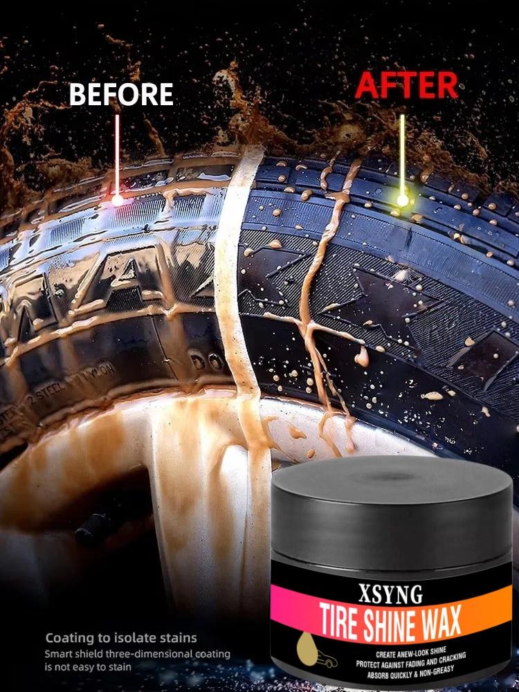 Tire Gloss Wax, Black Gloss Tire Coating, Rubber and Plastic Repair Agent, Anti-aging, Lasting Brightness