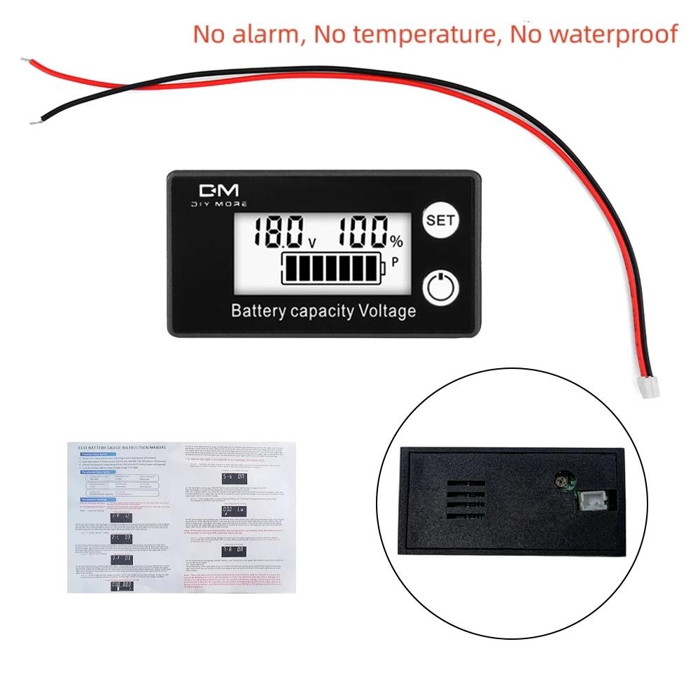DC8-111V Battery Capacity Indicator LCD Digital Electricity Meter Lead-acid Lithium LiFe PO1 Voltage Tester for Car Motorcycle