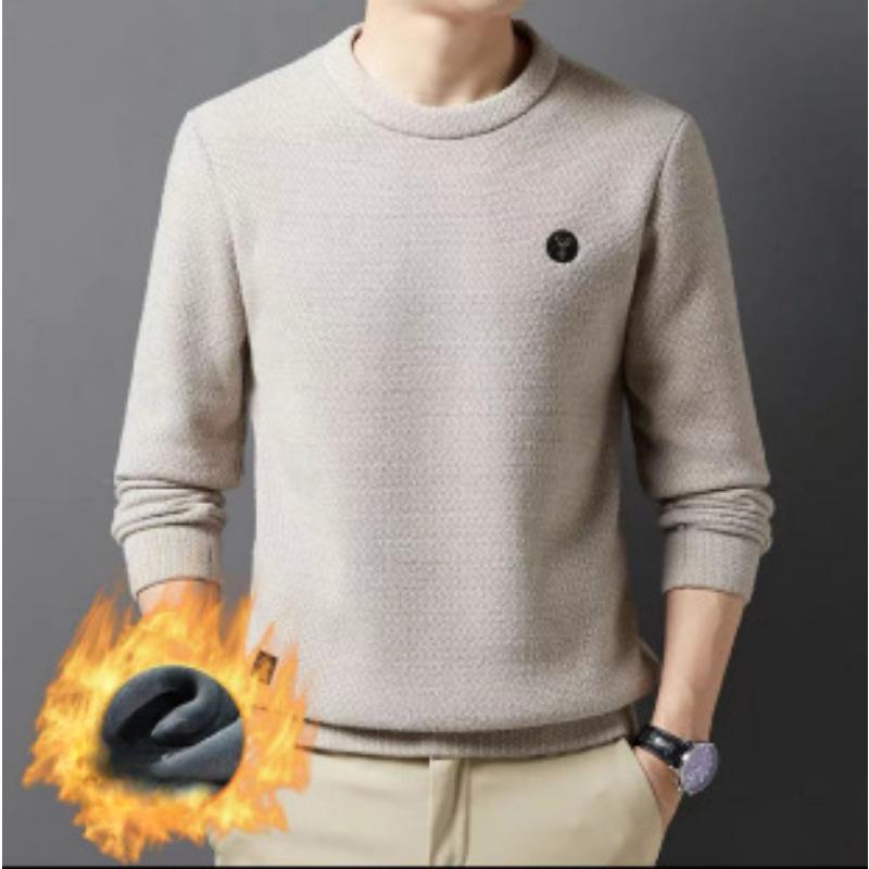 

Зимний новый плюшевый свитер мужской круглый вырез повседневный модный вязаный свитер утолщенный мужской одежды 4XL