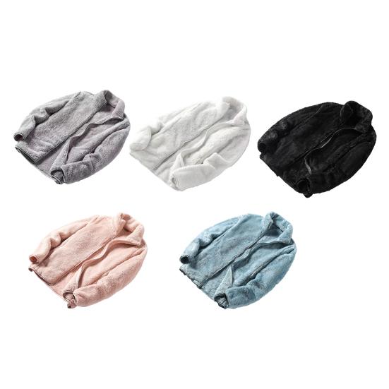 Women's Fuzzy Fleece Jacket Long Sleeve Zip Up Sherpa Coat Soft Stand Collar Fall Outerwear with Pockets