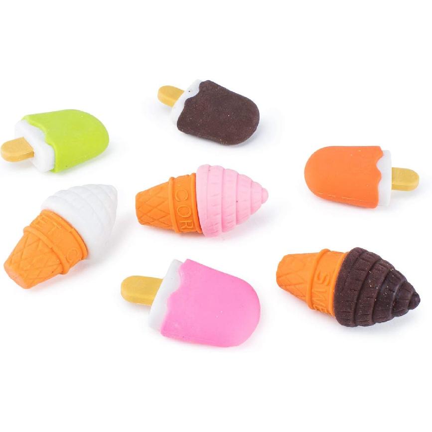 Mini Ice Cream and Frozen Treat Pencil Erasers 48pcs