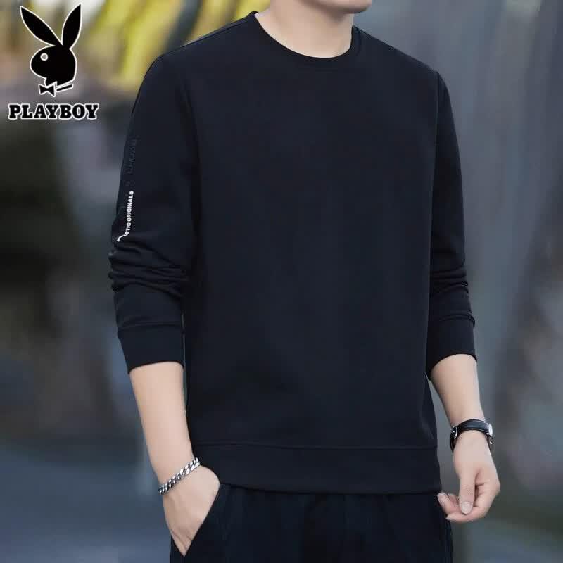 PLAYBOY Men's Crew Neck Long Sleeve Casual Sweatshirt