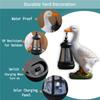 Mewind Garden Statue - Solar-Powered Duck Figurine - Resin Duck Ornament - Nordic Style Gardening Decoration - Garden Ornament - Country Style Decor -