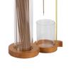 2 in 1 Incense Holder for Sticks Anti-Ash Flying Incense Incense Burne with Glass Ash Catcher and Incense Storage box for Yoga