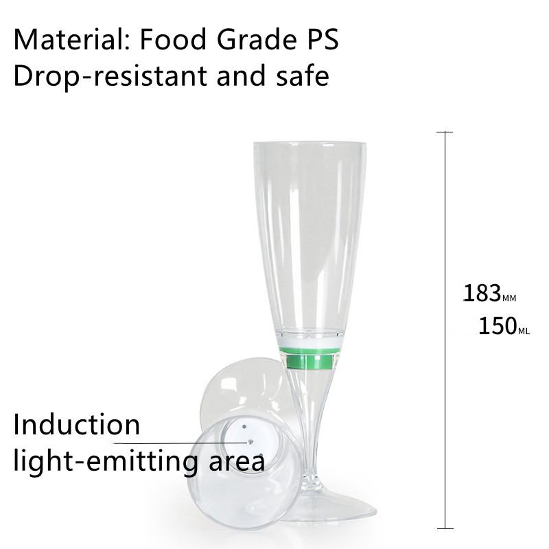 6 Stück LED-Becher Automatisch blinkende Becher Mehrfarbige Leuchtende Tassen Wein Bierkrüge Whisky Trinkbecher für Party Küche Weihnachtsdekoration