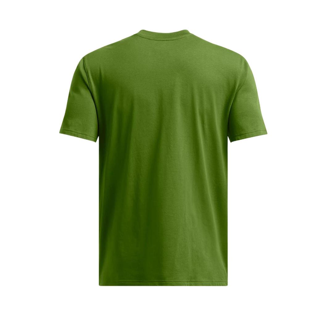 Under Armour Curry Series Logo Solid Color Crew Neck Short Sleeve T-Shirt Men Tops Olive-Green 1387107-306