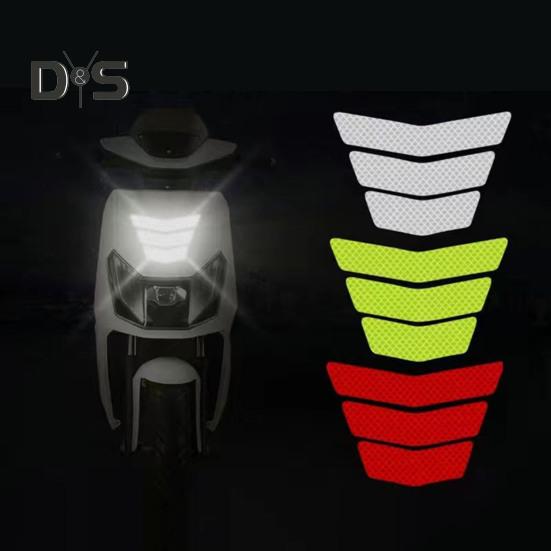 3ks Jasná noční výstražná nálepka Dobrý jas Praktická noční reflexní nálepka na motocykl