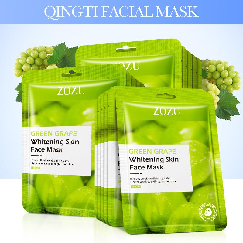 

ZOZU Фруктовая комбинация омолаживающая маска для лица Увлажняющая маска Green Grape