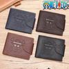 Stylish Brook Creative Anime Cartoon Pattern Minimalist Fashion Lightweight Portable Vintage Short Coin Card Wallet