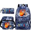 Peripheral Student Schoolbag Three-Piece Set, Youth Backpack, Shoulder Bag, Pencil Case