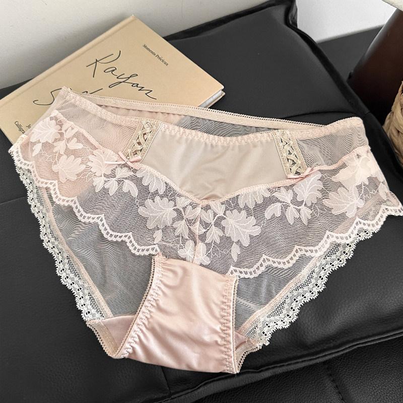 Ladies Summer New Style Sexy Pure Desire Lace Low Waist Triangle Briefs