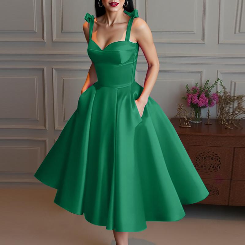 ZANZEA Damekjole med ermeløs stropper og blonder