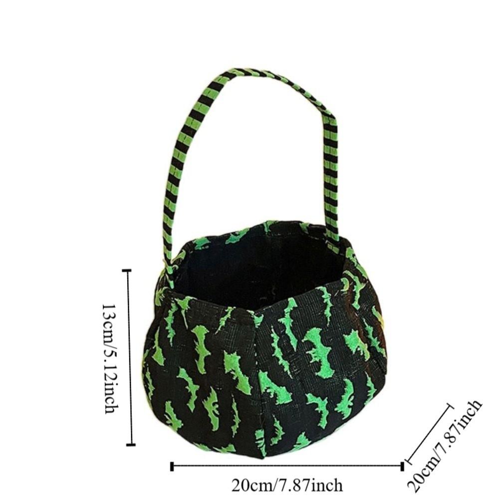 Cloth Halloween Candy Bag Trick or Treat Stuffed Cotton Tote Bags Funny Pumpkin Candy Bucket  Party