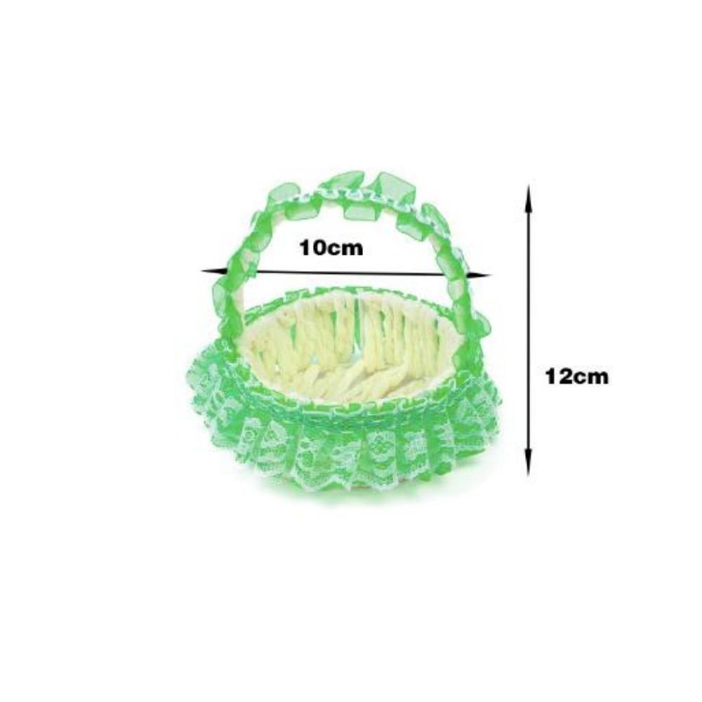 

Beautiful Hand Made Flower Storage Basket Wicker Flower Basket For Plant Home Wedding зелений