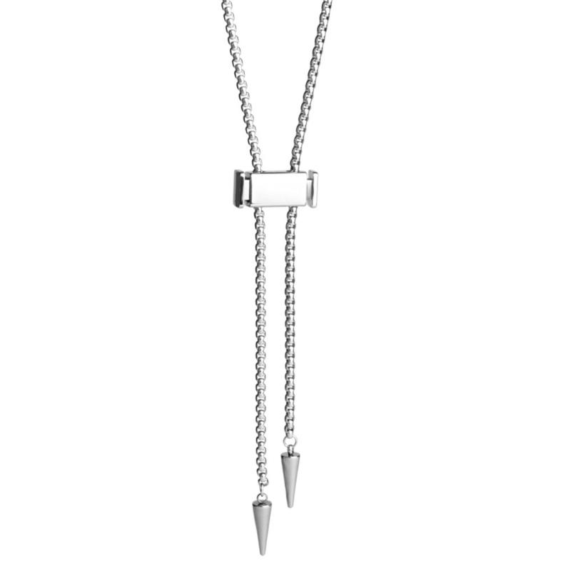 

Blingbling Cuboid Bolo Tie Pendant Necklace Clavicle Chain Gifts for Girls Present Lariat Bolo Tie Clavicle Chain 1