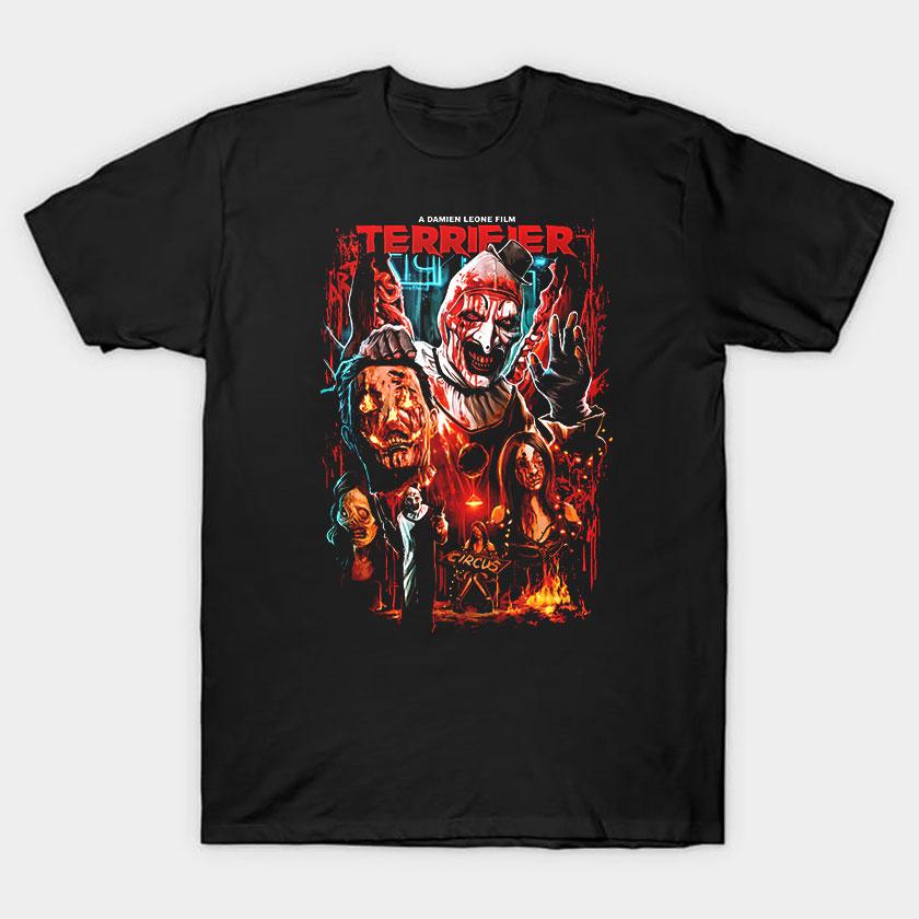 More Then Awesome Terrifier Movie Horror Art The Clown scary film For Halloween gift clothing cotton printed TShirt plus size