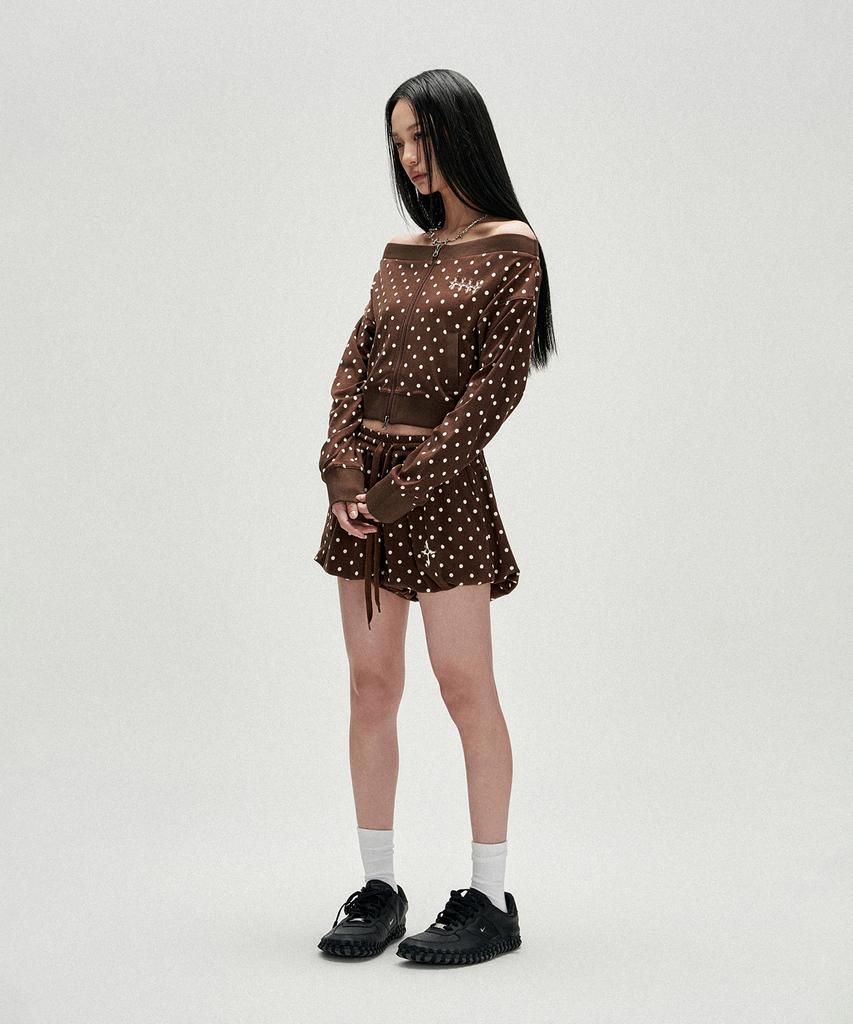NOT4NERD W Polka Dot Balloon Shorts - Brown
