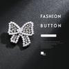 10Pcs Metal Bow Button Children'S Clothes Top Sweater Cardigan Shirt High-End Buttons Delicate Diamond Pearl Buttons