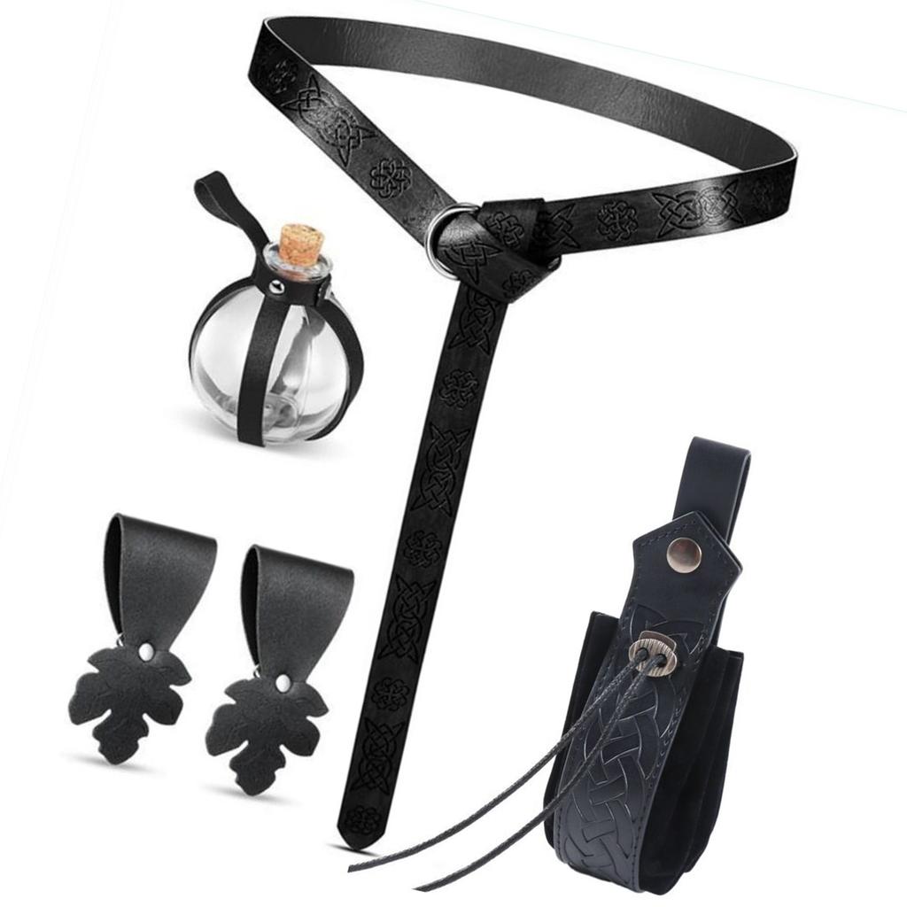 Acessório Medieval Cinto Embossado com Porta-Moedas Fantasia de Vestir para Halloween Bolsa de Cinto de Cintura Acessório para Festa de Carnaval