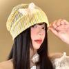 Breathable Flower Pullover Hat Sweet Knitted Hat Retro Beanies Hat  Spicy Girls