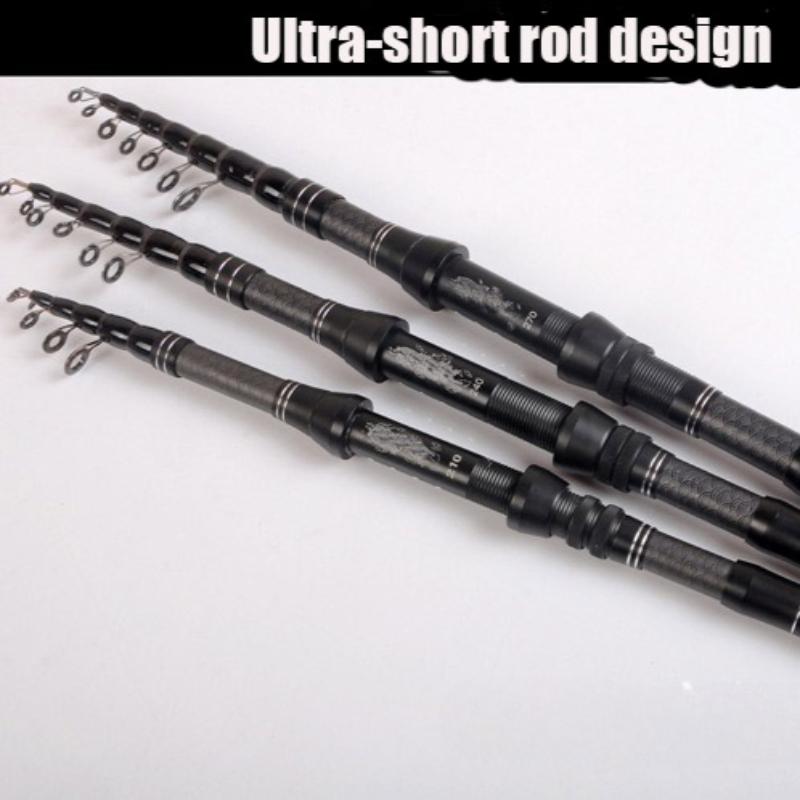 Mavllos Sea Rod Short Telescopic Fishing Rod with 45° Anti-tangling Guide Ring  Metal Explosion-proof Carbon Fiber Carp Fishing Rod