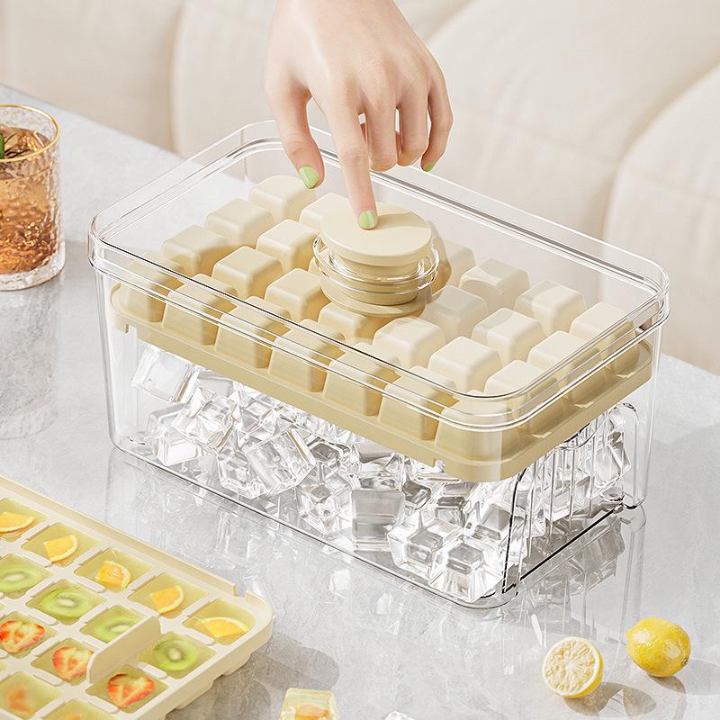 Форма для кубиків льоду з кришкою - Форма харчового класу для домашнього льоду