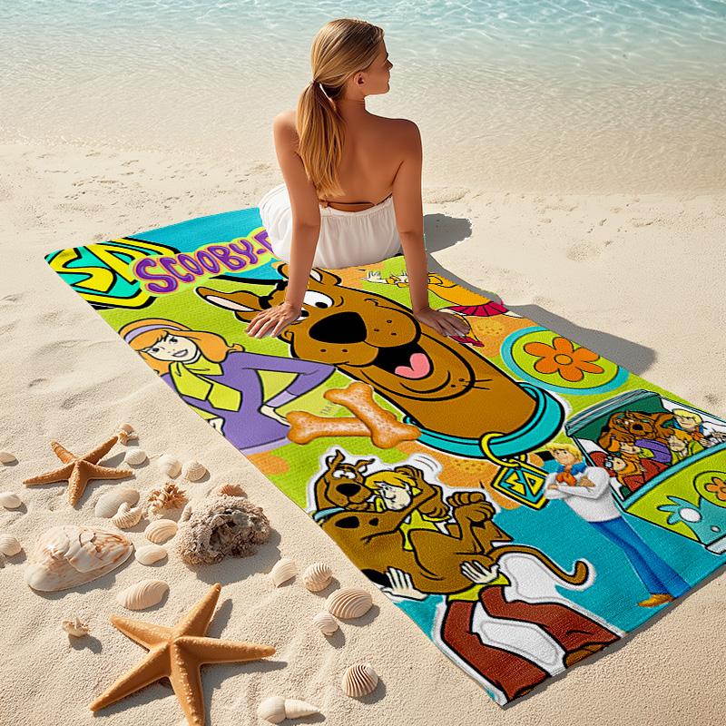 Halloween fantasy comedy adventure cartoon movie Scooby-Doo towel outdoor camping vacation swimming beach towel outdoor absorbent bath towel Y13