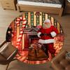 1pc Santa Claus Christmas Round Chair mat office Area Rug - Non-Slip, Floor Mat for Office, Bedroom, and Indoor Decor p127267