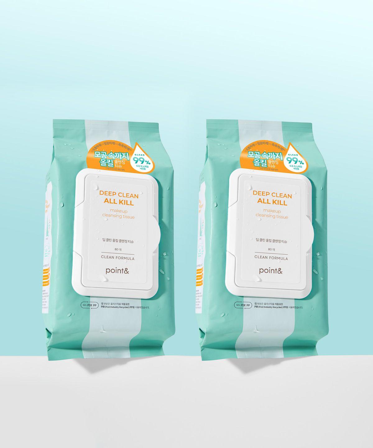 [2EA] Deep Clean All-in-One Cleansing Tissues 80 Sheets