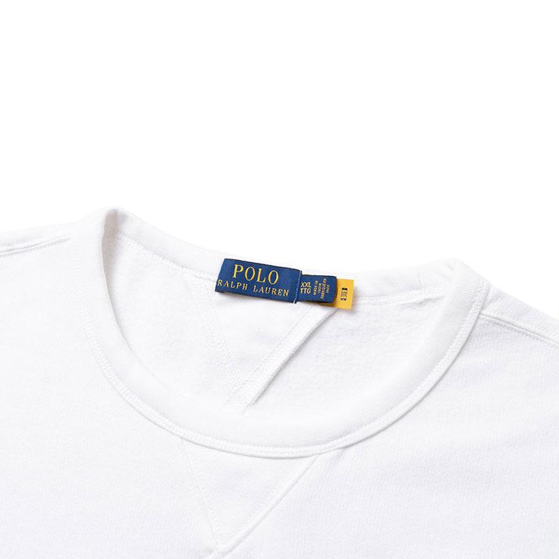Sudadera de Felpa con Cuello Redondo y Bordado del Logo Big Pony de Polo Ralph Lauren para Hombre Blanca MNPOKNI16820474-100