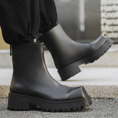 Casual Men's Thick Soled Boots Fashion Designer's New Style Outdoor Leisure Party Trendy Youth Hairstylist Nightclub Shoes