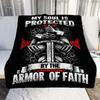 Medieval Knights Templar Patterns Blanket Retro Style Flannel Blanket Cosy Lazy Couch Cover Blanket Super Soft Sheet Mattresses