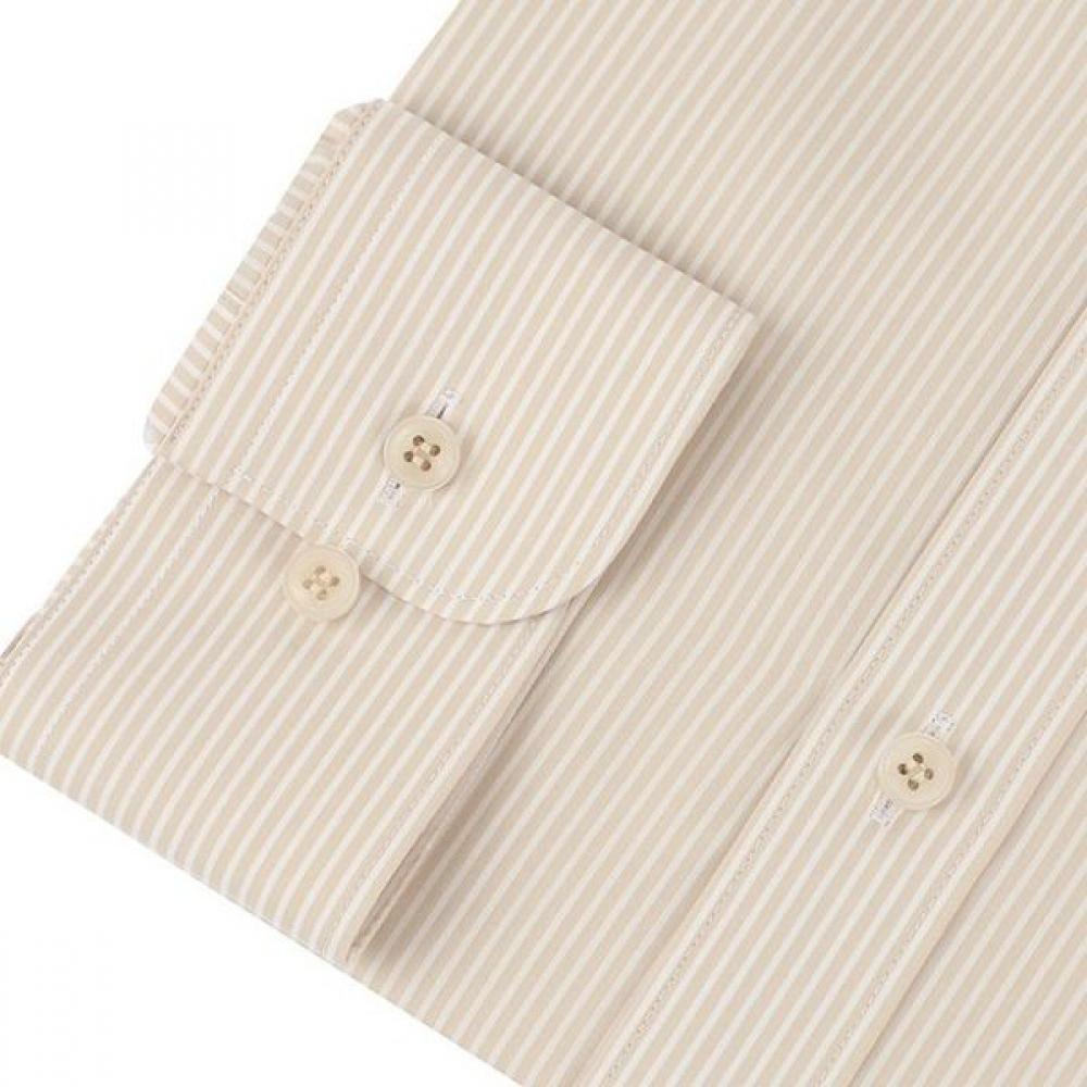 S.t. Dupont 25 Ss 120s Cotton 100  Twill Stripe Long Sleeve Slim Fit Shirt 2 Cho