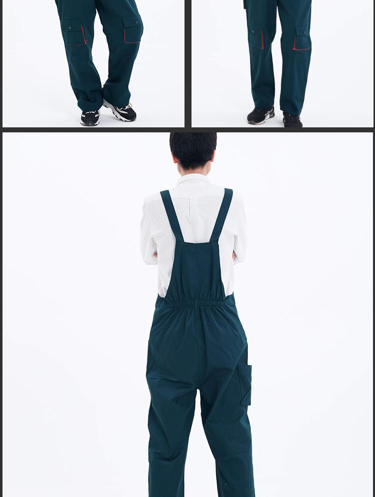 Korean-Style Gray Multi-Pocket Workwear Jumpsuit for Auto Repair and Labor Protection