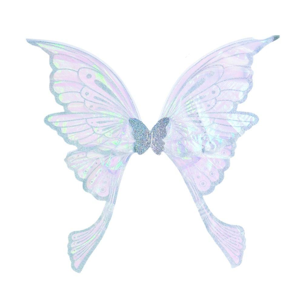 Funkelnde Feenflügel Leichter Verkleidungsflügel Fantasy Schmetterlingskostümflügel für Damen Mädchen