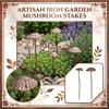Estaca de Metal Criativa para Jardim Escultura de Cogumelo Ferro Rústico Decoração Externa para Gramado Pátio Arte de Paisagem