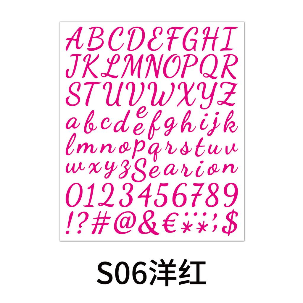 1 Inch Handwritten Alphabet Number Stickers Waterproof Vinyl Self Adhesive for DIY Journaling Scrapbooking Wholesale