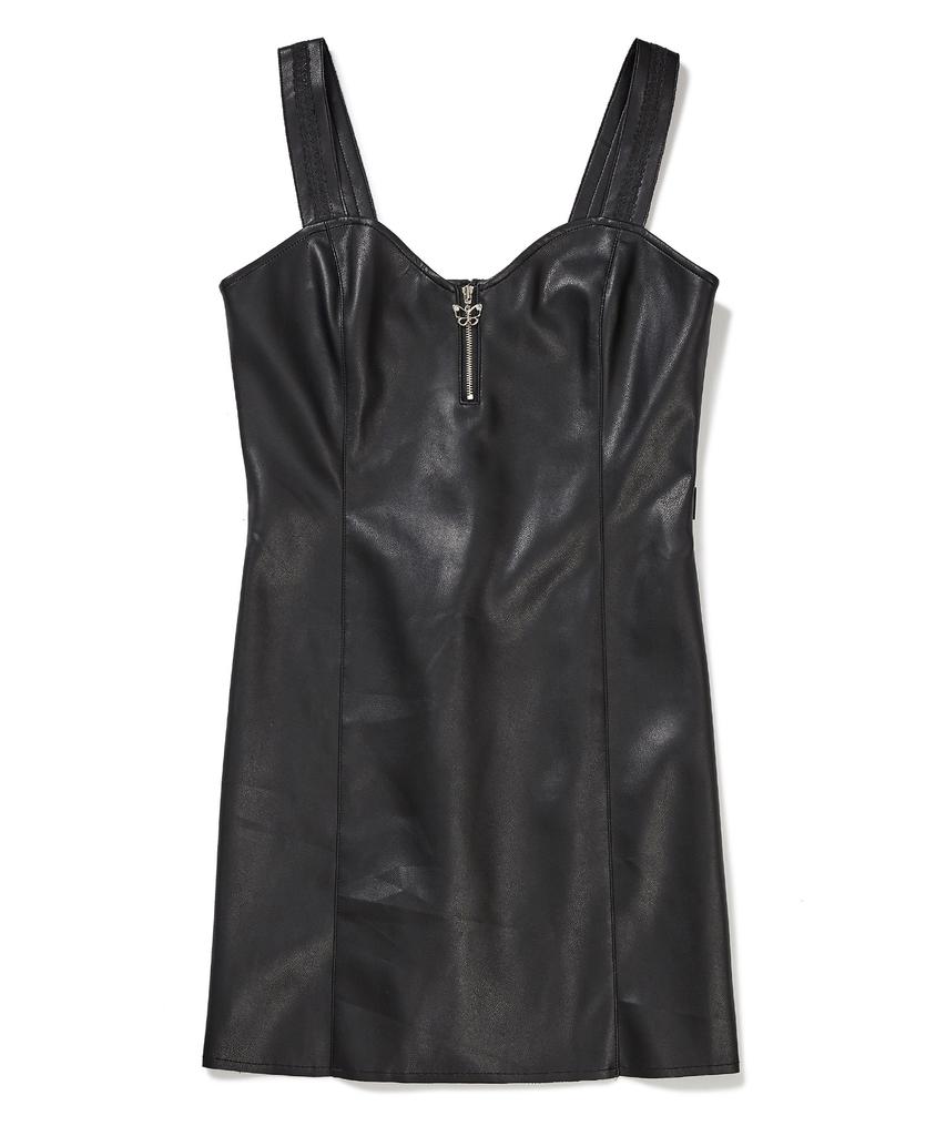 ZEROPLANET Jessie Leather Mini Dress [Black]