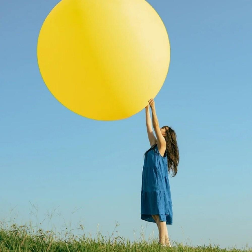 2pcs Round White Balloons 36Inch Latex Balloon Outdoor Giant Balloons  For Wedding Bridal Birthday