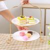 2 Tiered Cupcake Display Rack Metal Cake Stand for Tea Party Birthday Wedding Dessert Pastry Cookie Display Stand