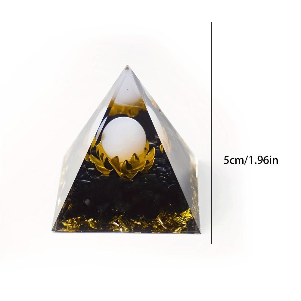 Resin Art Crystal Ball Pyramid Home Decor With Modern Minimalist Style For Living Room Display