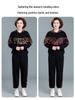 Woodpecker Autumn Sportswear Set for Middle-Aged Women – Fashionable Plus Size Two-Piece for Spring & Fall