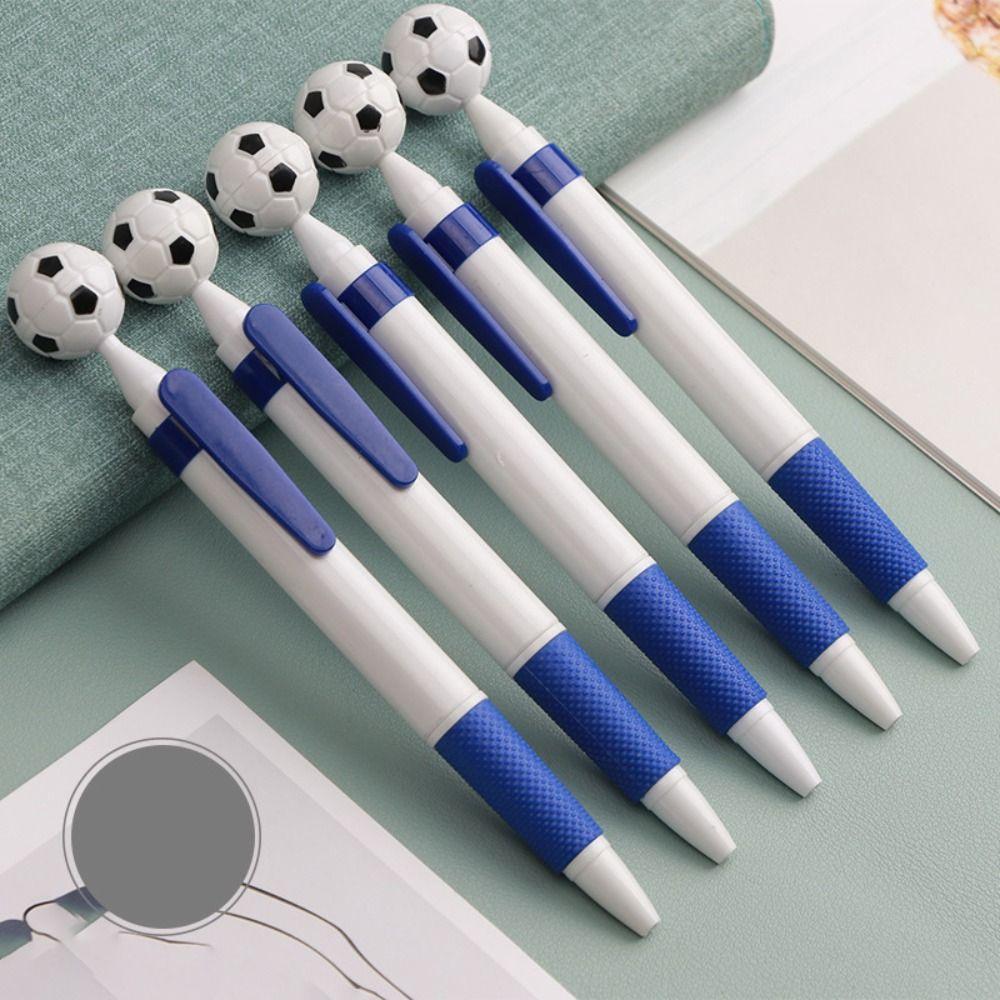 5 Pcs/Bag Multi-use Football Ballpoint Pen Creative Signature Pens Writing Pens Note Taking